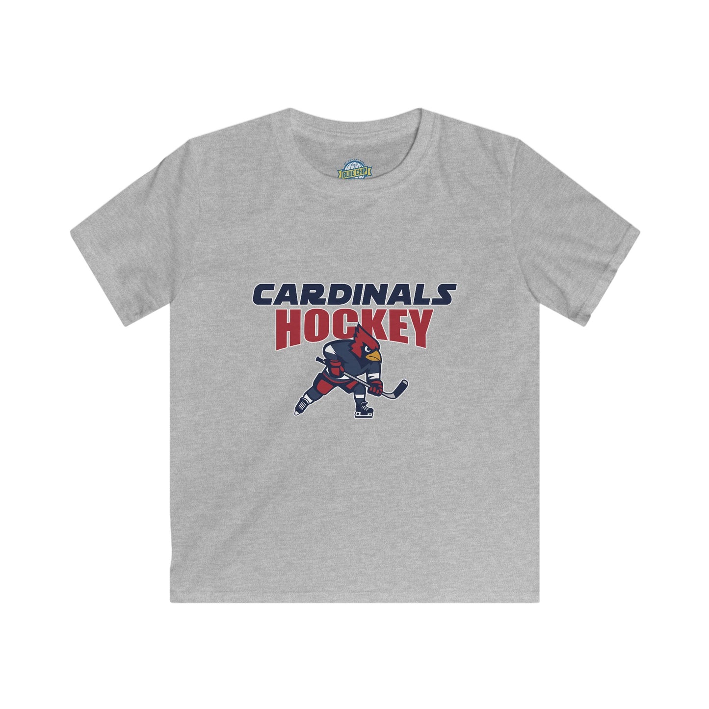Skating Cardinals Hockey Softstyle Kids T-Shirt