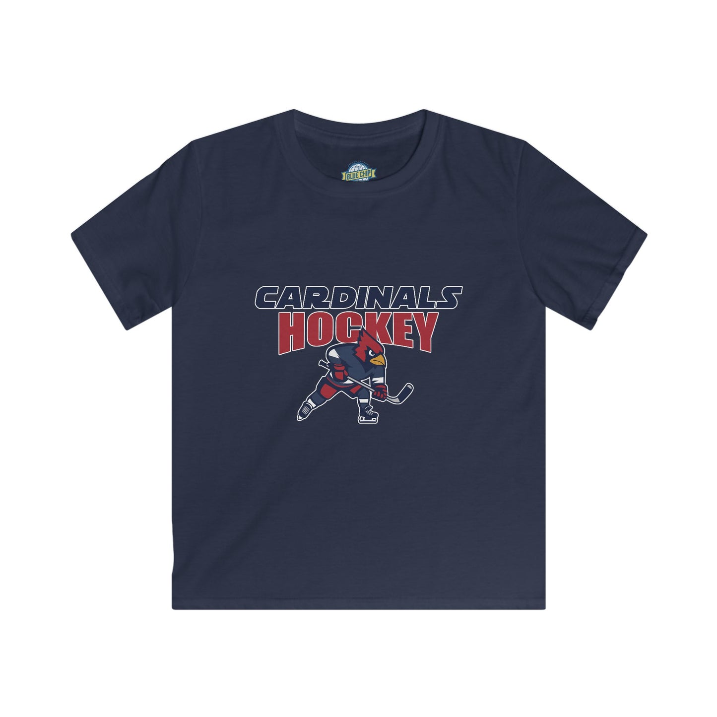 Skating Cardinals Hockey Softstyle Kids T-Shirt