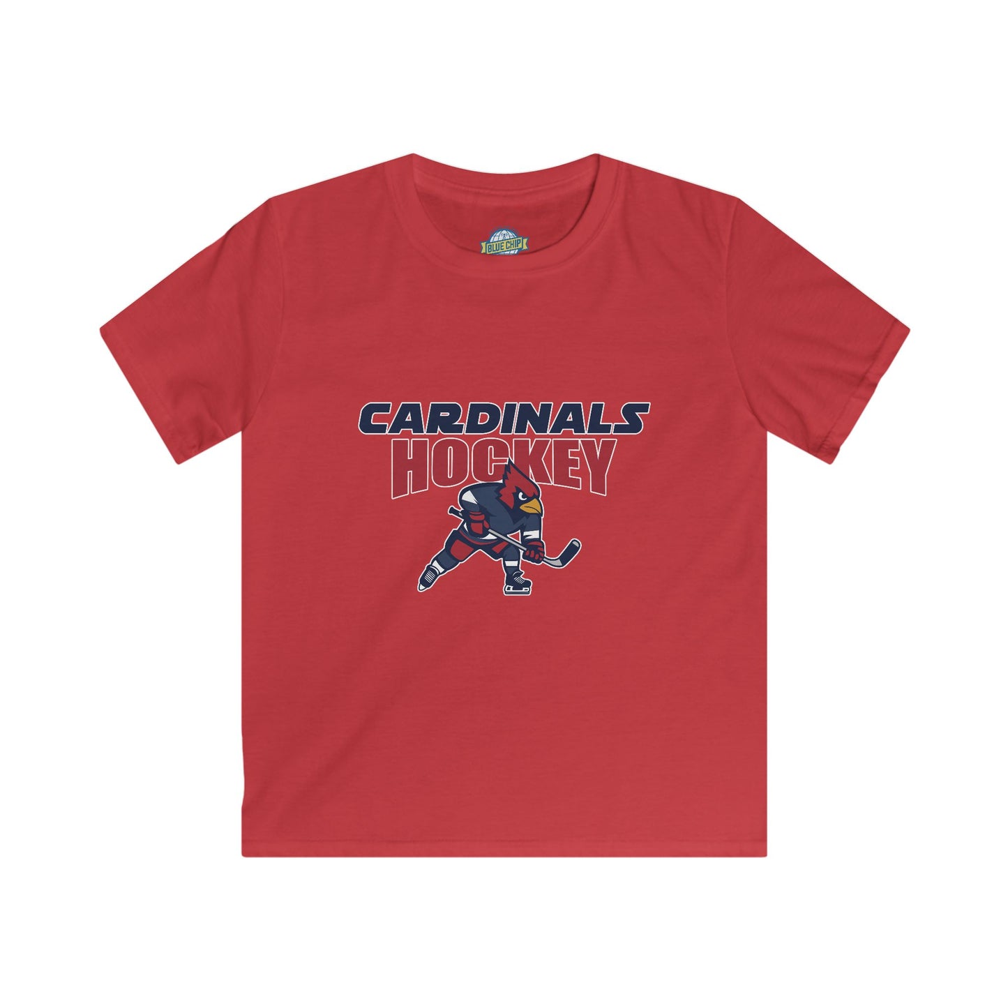 Skating Cardinals Hockey Softstyle Kids T-Shirt