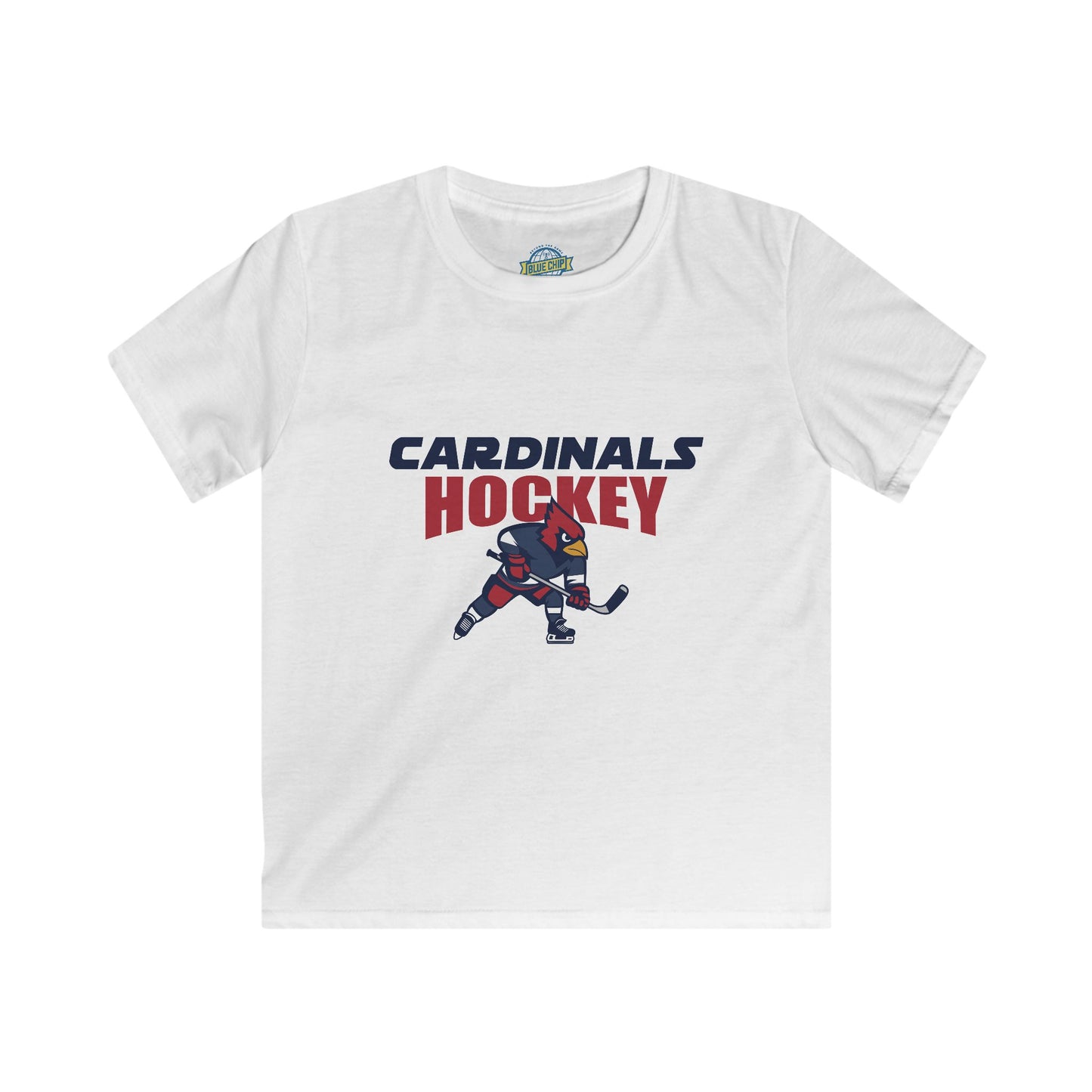 Skating Cardinals Hockey Softstyle Kids T-Shirt